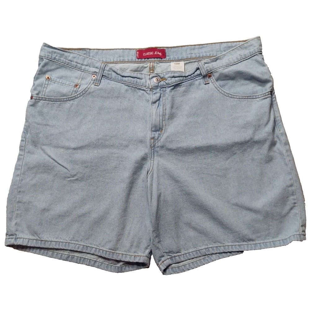 VTG Y2K LEVIS CLASSIC FIT Women 20 Light Wash 8" Denim Jean Shorts